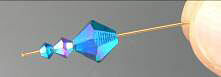 Glass beads on a head pin